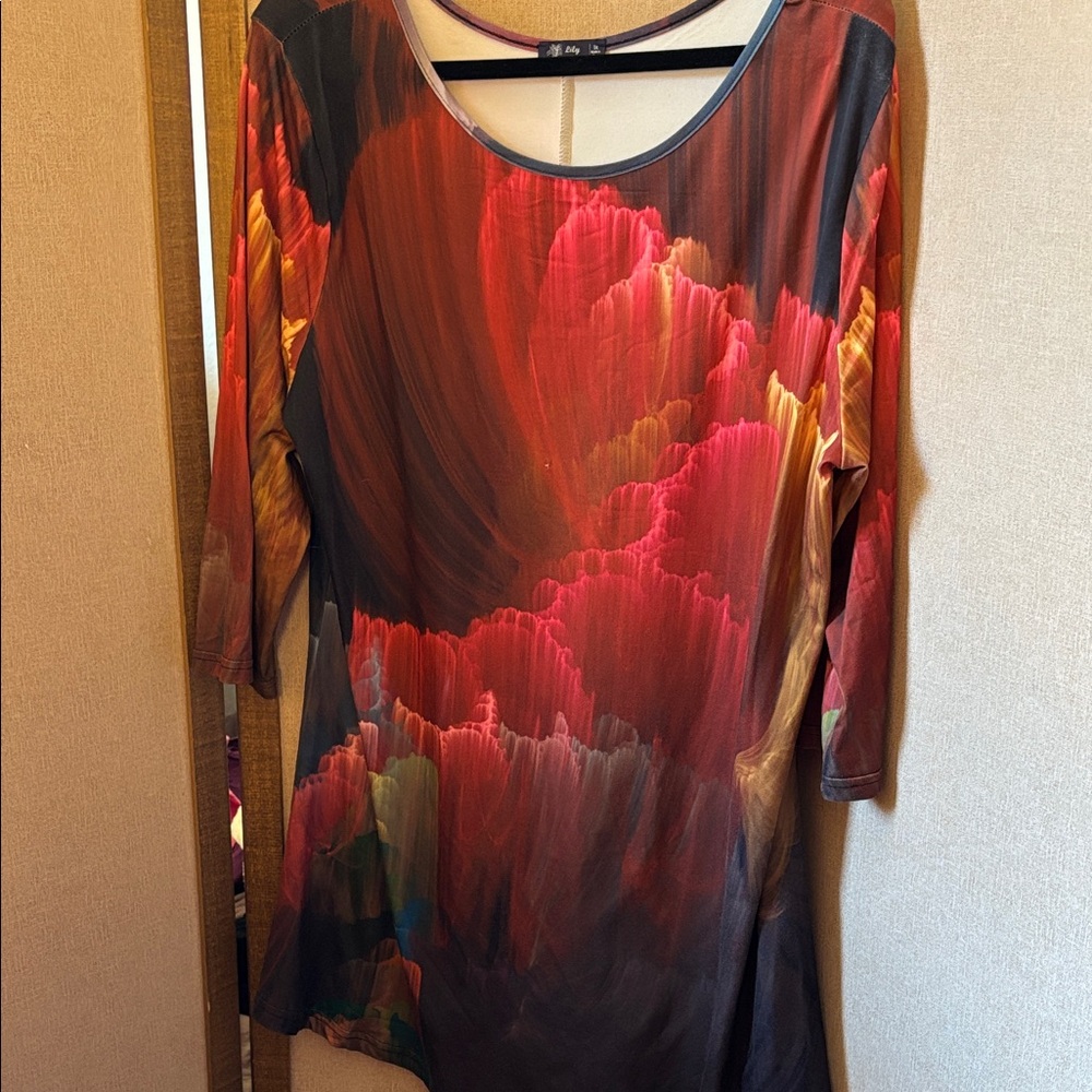 Lily Red and Black Women's Top 1X